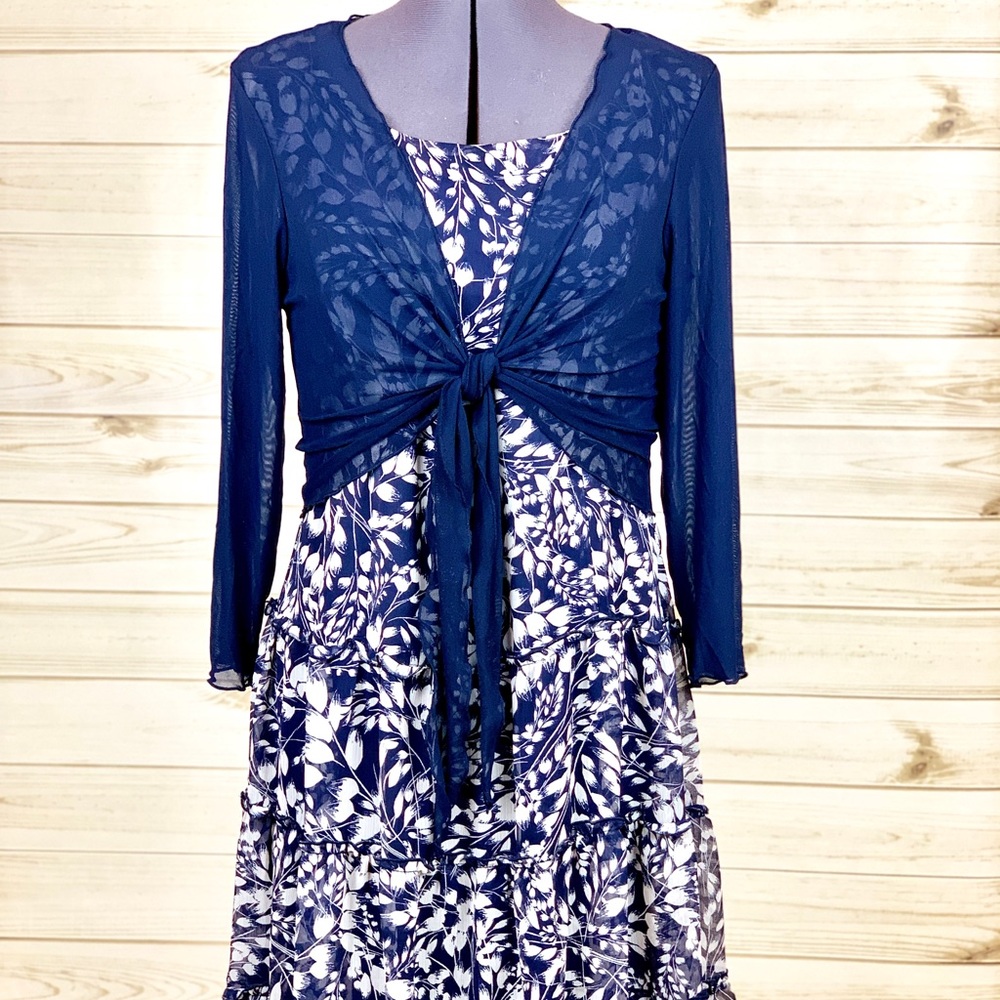 Two piece navy dress